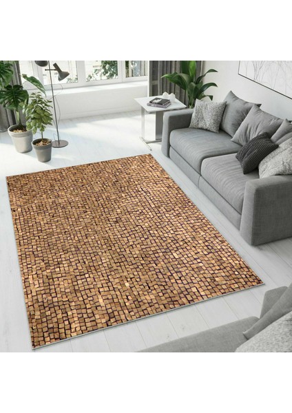 Dijital Baskı Dekoratif Kaymaz Taban Yıkanabilir Halı NO:1328