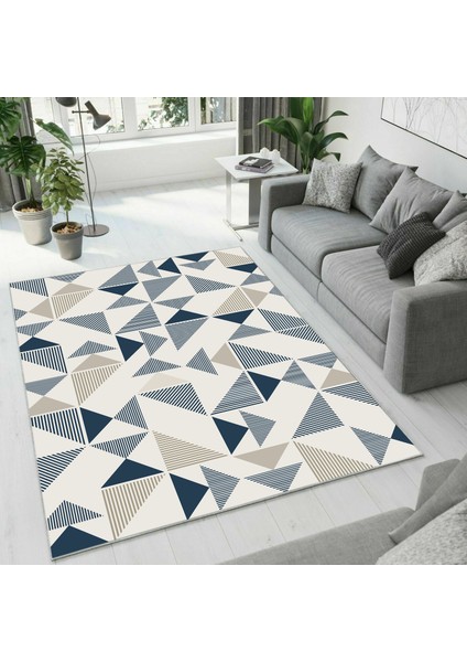 Dijital Baskı Dekoratif Kaymaz Taban Yıkanabilir Halı NO:1411