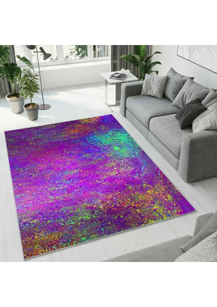 Dijital Baskı Dekoratif Kaymaz Taban Yıkanabilir Halı NO:1233