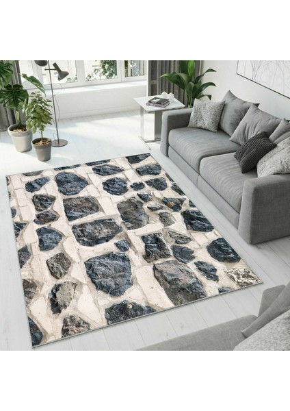 Dijital Baskı Dekoratif Kaymaz Taban Yıkanabilir Halı NO:1264