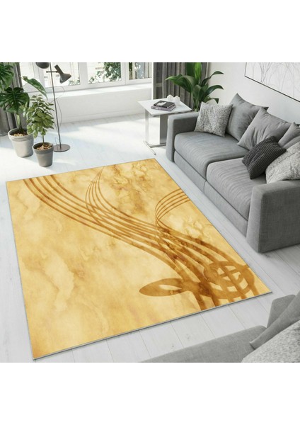 Dijital Baskı Dekoratif Kaymaz Taban Yıkanabilir Halı NO:1491