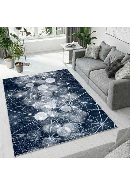 Dijital Baskı Dekoratif Kaymaz Taban Yıkanabilir Halı NO:1751