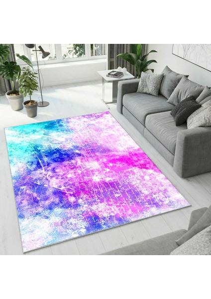 Dijital Baskı Dekoratif Kaymaz Taban Yıkanabilir Halı NO:1237