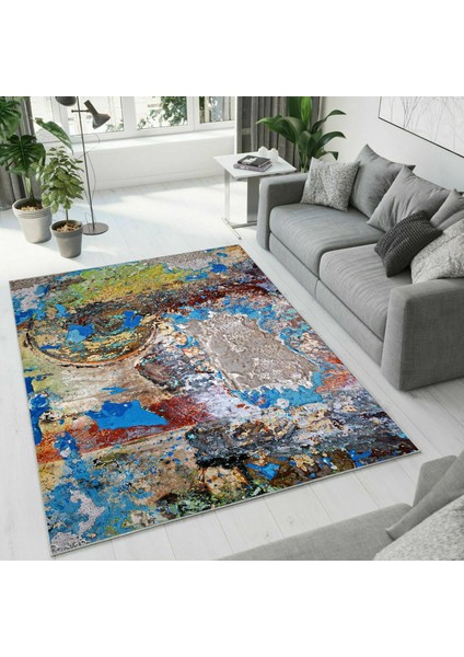 Dijital Baskı Dekoratif Kaymaz Taban Yıkanabilir Halı NO:1324