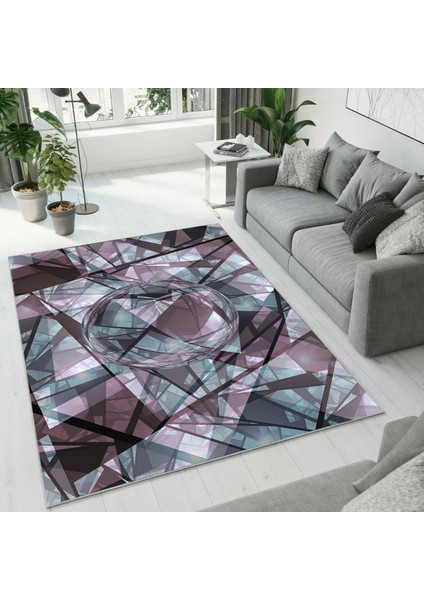 Dijital Baskı Dekoratif Kaymaz Taban Yıkanabilir Halı NO:1722