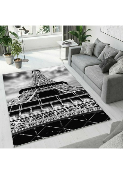 Dijital Baskı Dekoratif Kaymaz Taban Yıkanabilir Halı