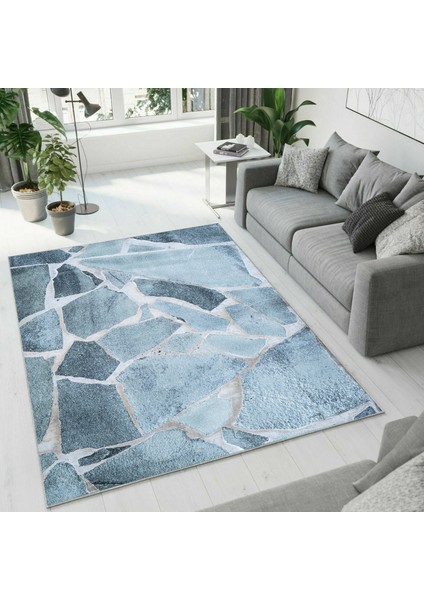 Dijital Baskı Dekoratif Kaymaz Taban Yıkanabilir Halı