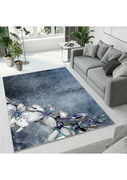 Dijital Baskı Dekoratif Kaymaz Taban Yıkanabilir Halı