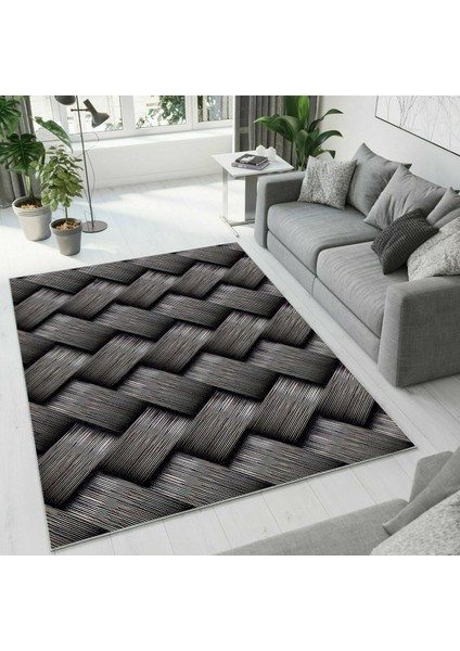 Dijital Baskı Dekoratif Kaymaz Taban Yıkanabilir Halı