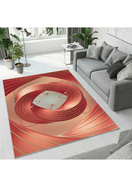 Dijital Baskı Dekoratif Kaymaz Taban Yıkanabilir Halı