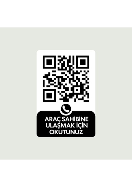 Kişiye Özel Araç Park Numaratörü 2 Adet Qr Kodlu Özel Etiket Qr Kimlik