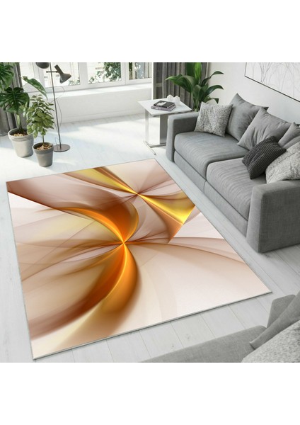 Dijital Baskı Dekoratif Kaymaz Taban Yıkanabilir Halı
