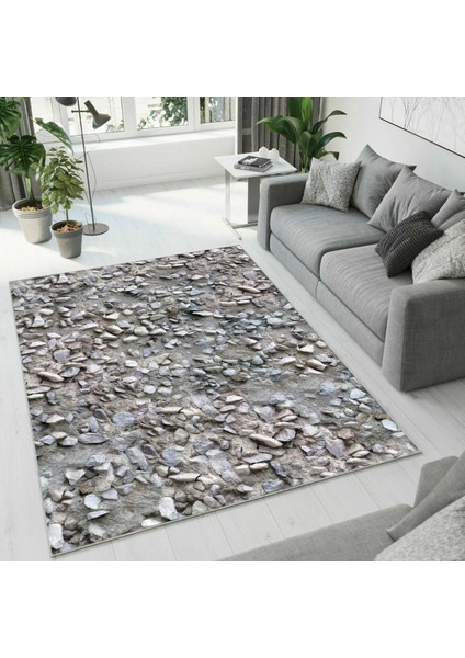 Dijital Baskı Dekoratif Kaymaz Taban Yıkanabilir Halı