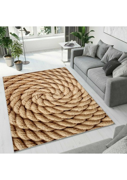 Dijital Baskı Dekoratif Kaymaz Taban Yıkanabilir Halı