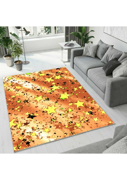 Dijital Baskı Dekoratif Kaymaz Taban Yıkanabilir Halı