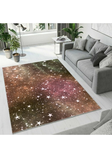 Dijital Baskı Dekoratif Kaymaz Taban Yıkanabilir Halı