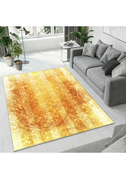 Dijital Baskı Dekoratif Kaymaz Taban Yıkanabilir Halı