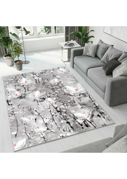 Dijital Baskı Dekoratif Kaymaz Taban Yıkanabilir Halı