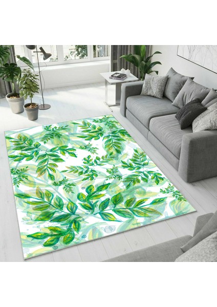 Dijital Baskı Dekoratif Kaymaz Taban Yıkanabilir Halı