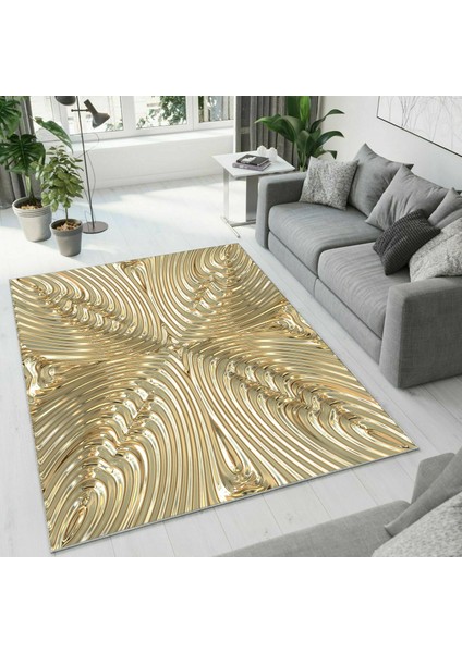 Dijital Baskı Dekoratif Kaymaz Taban Yıkanabilir Halı