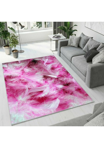 Dijital Baskı Dekoratif Kaymaz Taban Yıkanabilir Halı