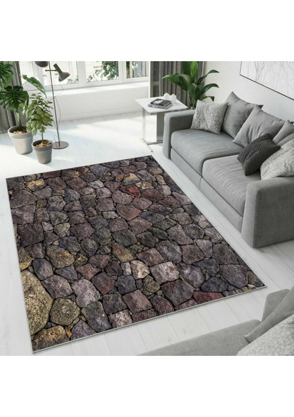 Dijital Baskı Dekoratif Kaymaz Taban Yıkanabilir Halı