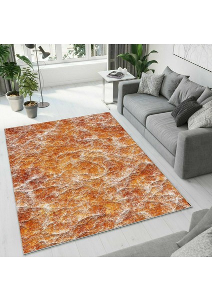 Dijital Baskı Dekoratif Kaymaz Taban Yıkanabilir Halı