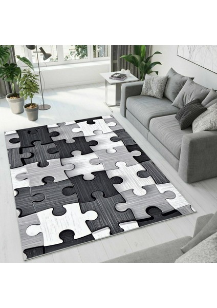 Dijital Baskı Dekoratif Kaymaz Taban Yıkanabilir Halı