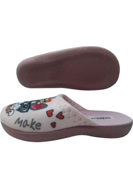 Kız Çocuk Pembe Kedi Köpek Figürlü Ev Içi Terlik GZRR62-028 fırsatları