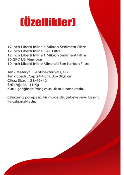 C Plas Pompasız Lg Mebran 11 Aşamalı Su Arıtma Cihazı 3 Ön Filitre + Musluk+Duş Başlığı indirimleri