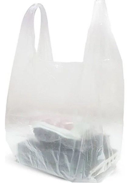 Şeffaf Atlet Poşet Küçük Boy 24 x 43 cm 1 Paket Takriben 300 Adet