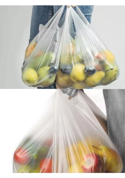 Şeffaf Atlet Poşet Küçük Boy 24 x 43 cm 1 Paket Takriben 300 Adet