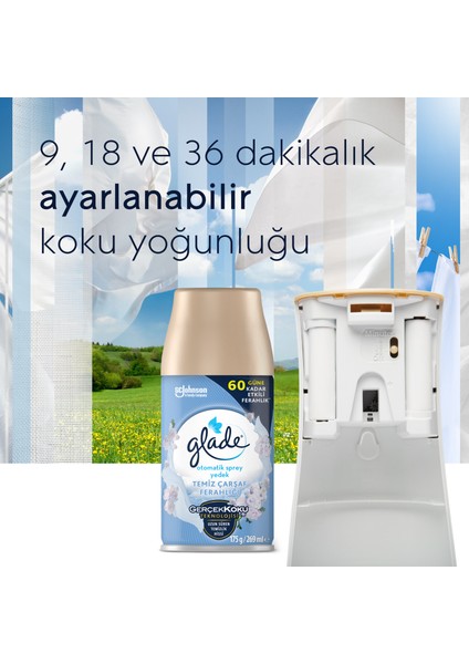 Oda Kokusu Otomatik Sprey Yedek Temiz Çarşaf Ferahlığı 269 Ml