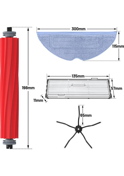 Roborock T7S S7 Q7 G8 G10 G10 S7MAXV S7+, S7 Maxv, S7 Maxv Plus, Yedek Parçalar Için Yedek Parça Aksesuarları (Yurt Dışından)