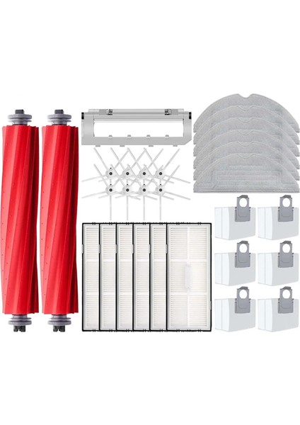 Ana Yan Fırça Paspas Hepa Filtre Toz Torbaları Roborock S7 Maxv Ultra S7 Pro Ultra Elektrikli Süpürge Parçaları (Yurt Dışından)