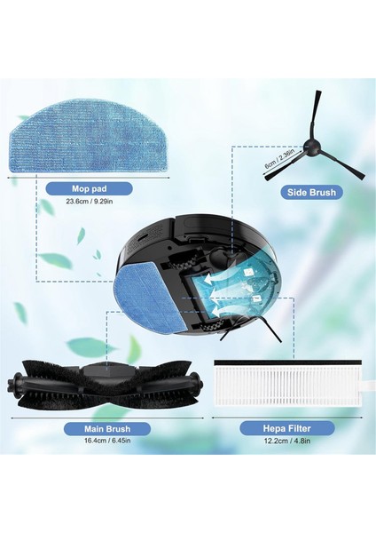 Honiture G20 / G20 Pro, Tikom G8000 / G8000 Pro, Laresar Evol 3 Robot Süpürge Parçaları Için Aksesuar Kiti (Yurt Dışından) indirimleri