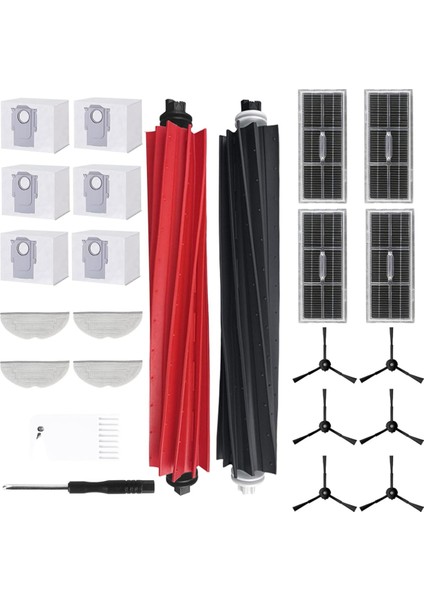 S8 Pro Ultra/s8 +/S8/G20 Ana Yan Fırça Hepa Filtre Paspas Bezi Toz Torbaları Yedek Parçaları (Yurt Dışından)