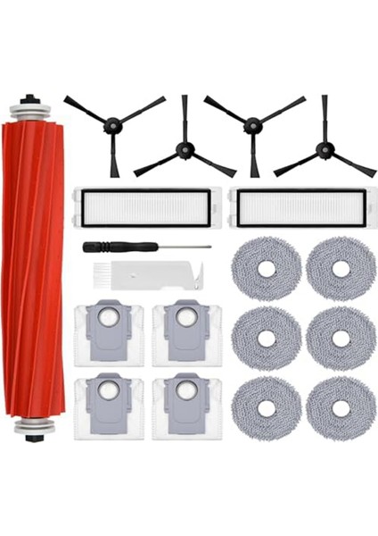 Roborock Q Revo Robot Süpürge Aksesuar Seti, Toz Torbaları, Ana Rulo Fırça, Yan Fırçalar, Filtreler, Paspas Mendilleri (Yurt Dışından)