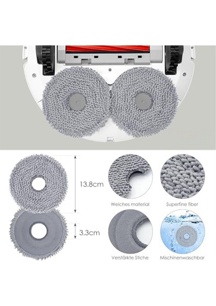 Roborock Q Revo Robot Süpürge Aksesuar Seti, Toz Torbaları, Ana Rulo Fırça, Yan Fırçalar, Filtreler, Paspas Mendilleri (Yurt Dışından)