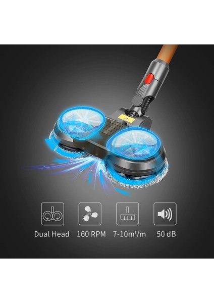 Elektrikli Islak Kuru Paspas Kafası Dyson V7 V8 V10 V11 V15 Elektrikli Süpürge Paspas Eki Çıkarılabilir Su Deposu ile (Yurt Dışından)
