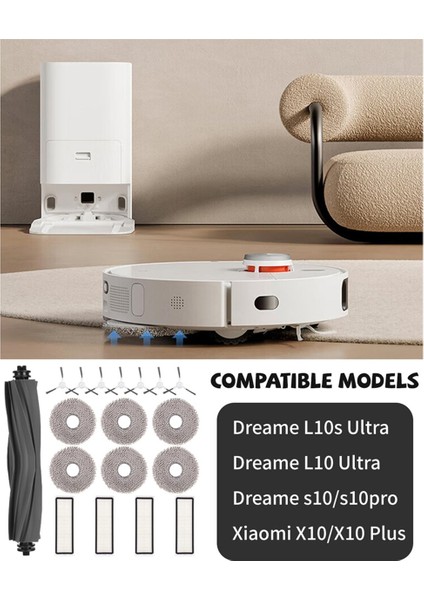 Dreame L10S ULTRA/L10 Ultra Robotlu Süpürge Ana Yan Fırça Hepa Filtreler Paspas Pedleri Toz Torbaları Yedek Parçalar (Yurt Dışından) fırsatları