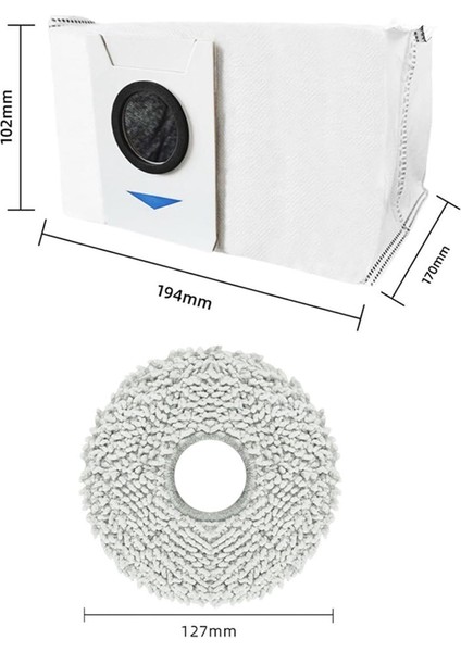 Ecovacs Deebot T20 Omni/x1 Omni Toz Torbası Paspas Bezi Yedek Parçalar Için Elektrikli Süpürge Çantası Aksesuar Seti (Yurt Dışından) fiyatları