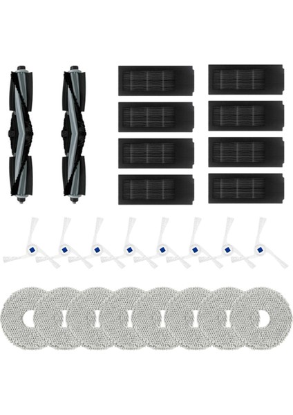Silindir Ana Yan Fırça Paspas Hepa Filtre Toz Torbası Ecovacs Deebot X2 Omni/x2/x2 PRO/DEX86 Yedek Parça Aksesuarları (Yurt Dışından)