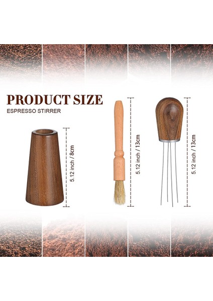 Kahve Karıştırıcı El Sabotajları Barista Dağıtım Aracı Ahşap Taban Standı (Yurt Dışından)