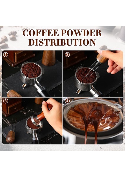 Kahve Karıştırıcı El Sabotajları Barista Dağıtım Aracı Ahşap Taban Standı (Yurt Dışından)