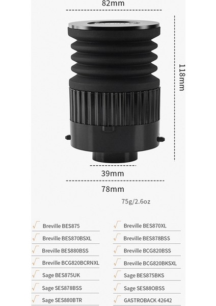 Breville Üfleme Tozu Haznesi Kahve Öğütücüye Uygun (Metal Kapak) (Yurt Dışından) fiyatları