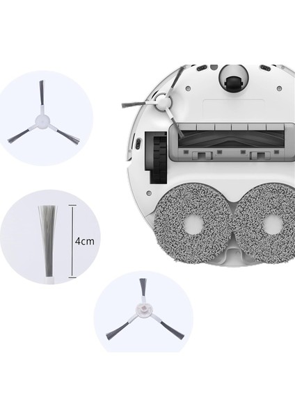Dreame L10S ULTRA/L10 Robotlu Süpürgeler Ana Yan Fırçalar Hepa Filtreler Paspas Bezi Toz Torbaları Yedek Parçalar (Yurt Dışından)