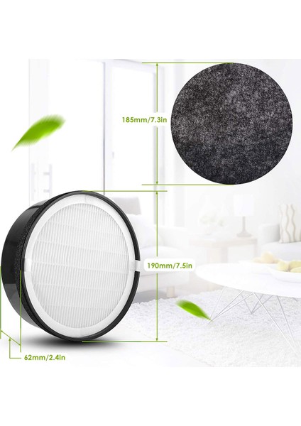Levoit LV-H132 LV-H132-RF Hava Temizleme Cihazı Için Uyumlu 4 Paket Filtre (Yurt Dışından)