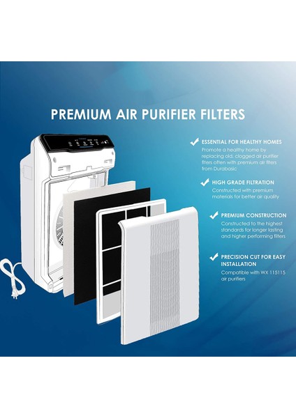 Winix Filtresi Için 115115 Plasmawave 5300 6300 Karbon Ön Filtreleri (Yurt Dışından)