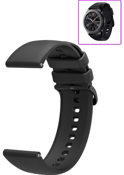 Samsung Gear S3 Frontier Uyumlu Kordon Yumuşak Dokulu Soft Renk Tokalı Silikon Kayış fiyatları